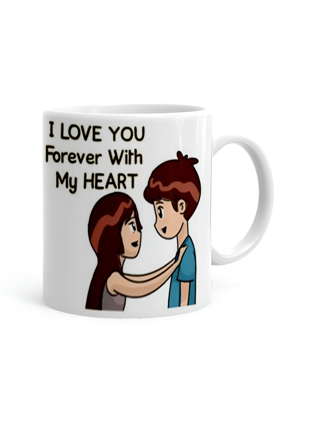 Khakee Misfit White Typography Ceramic Microwave Safe Mug-325ml