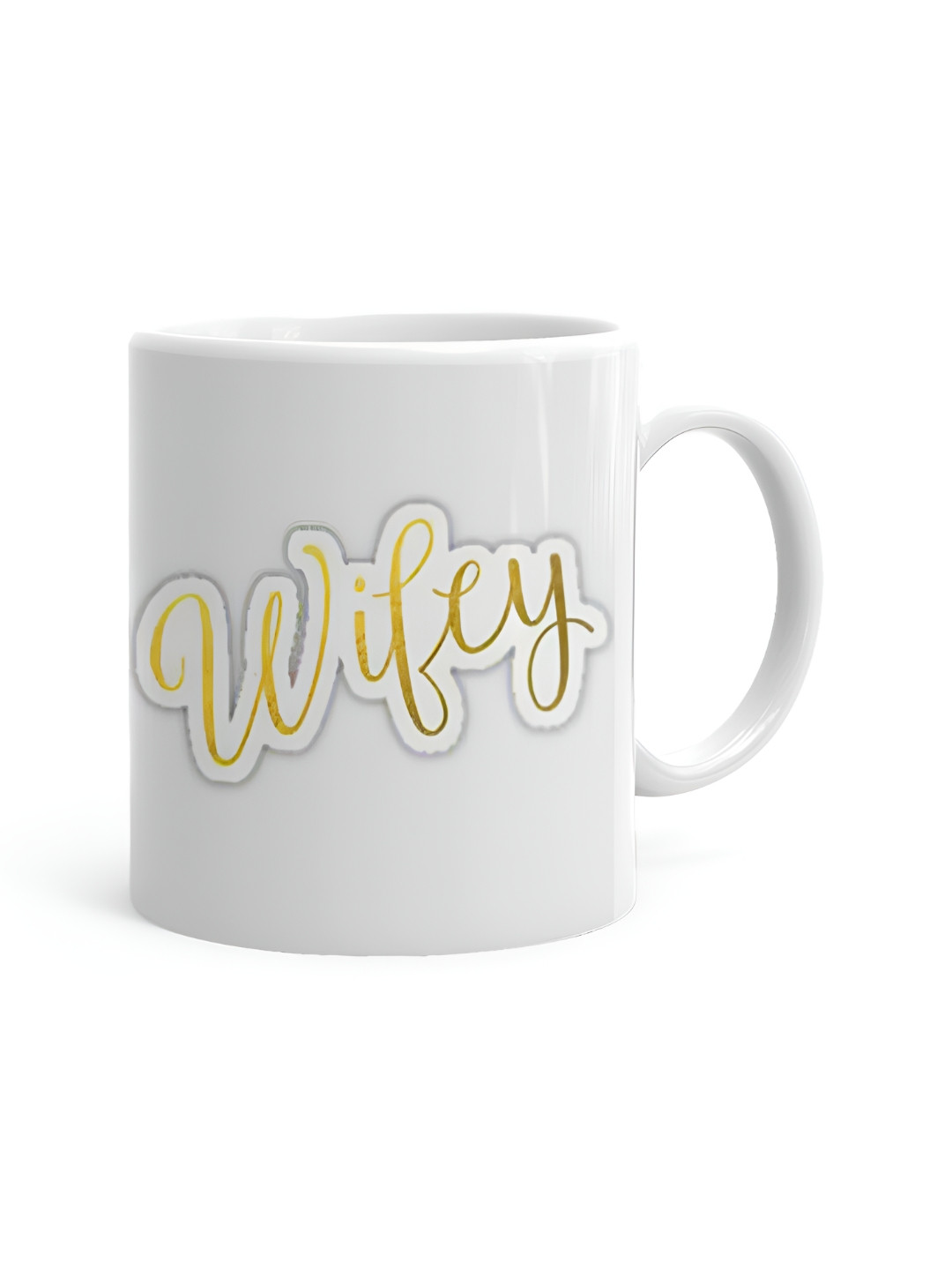 Khakee Butterfly Hair Woman Happy Womens Day White Typography Ceramic Microwave Safe Mug-325ml