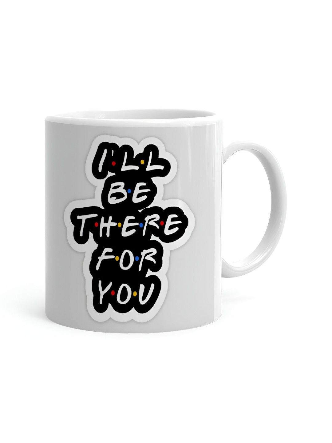 Khakee Friends Forever White Typography Ceramic Microwave Safe Mug-325ml