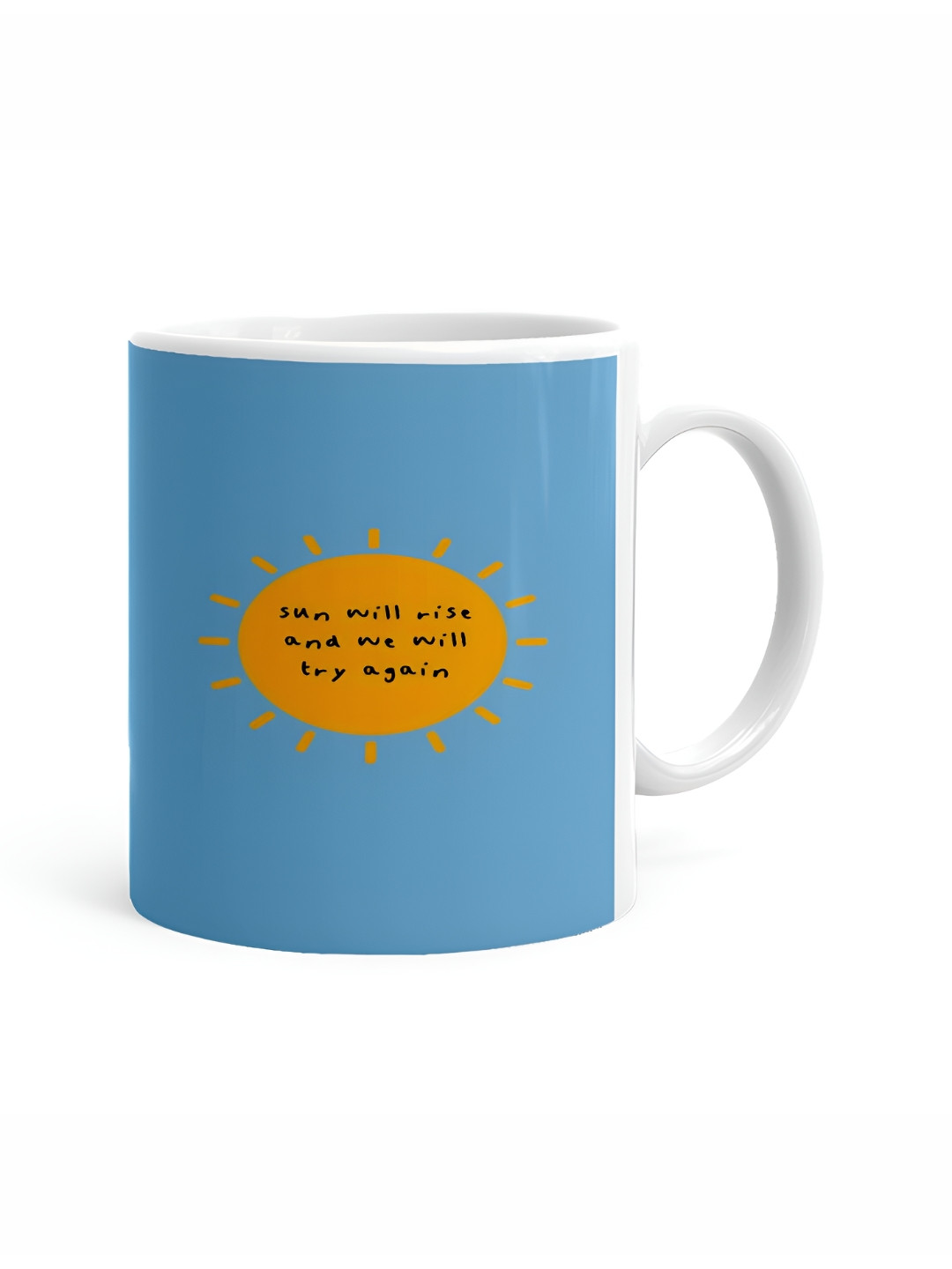 Khakee I Am Not Perfect I Make Mistakes White Typography Ceramic Microwave Safe 2 Piece Mugs-325ml