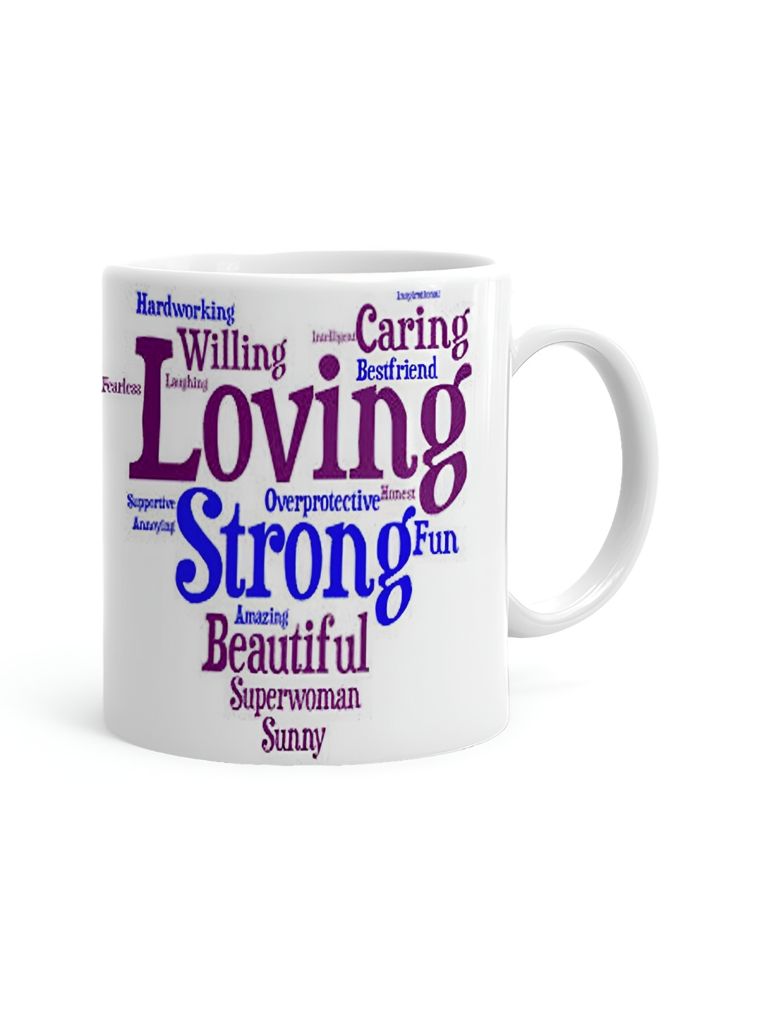 Khakee Zing White Typography Ceramic Microwave Safe Mug-325ml