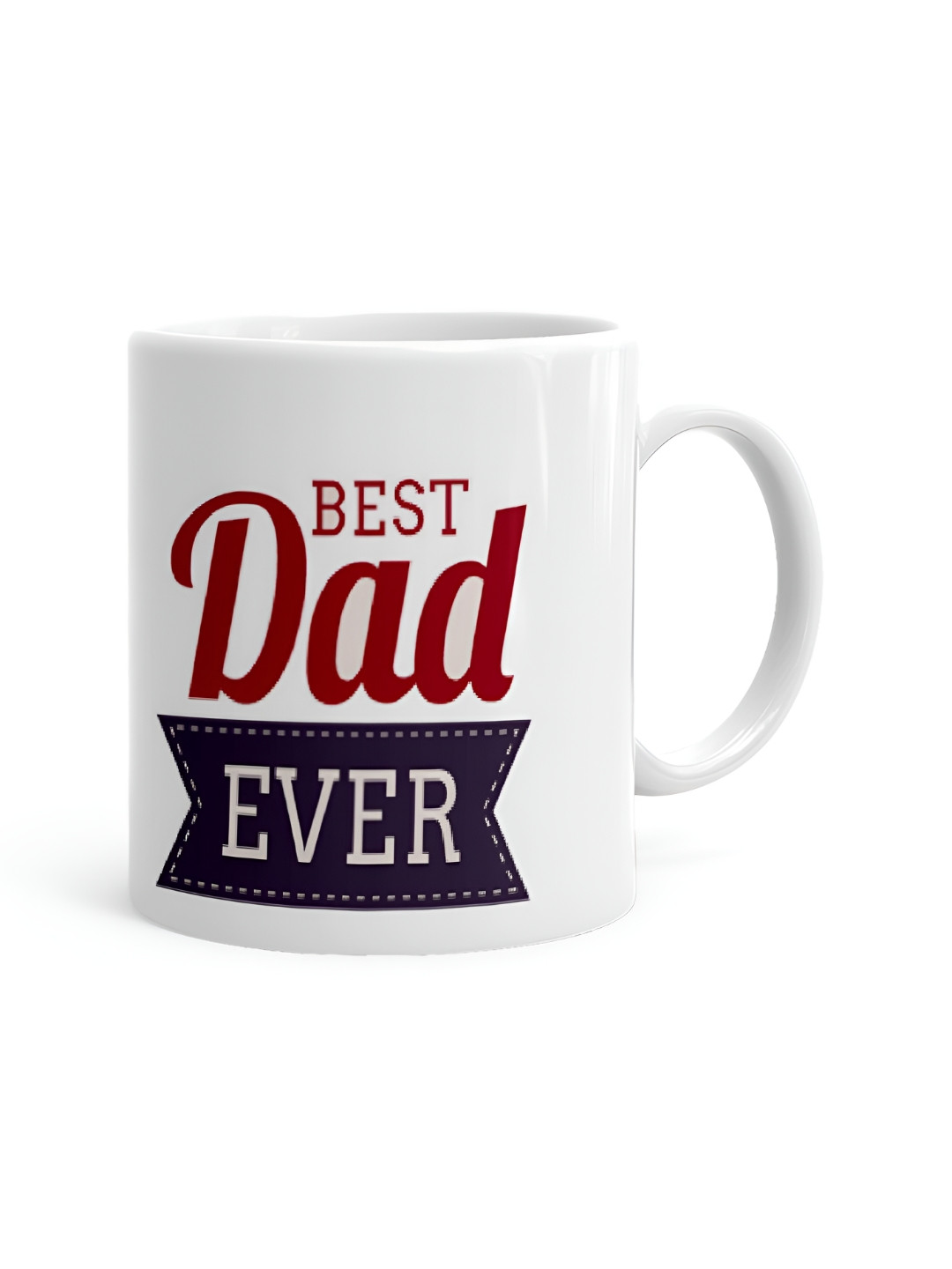 Khakee Beuatifully Designed Happy Birthday Customized White Typography Ceramic Handmade Mug-325ml