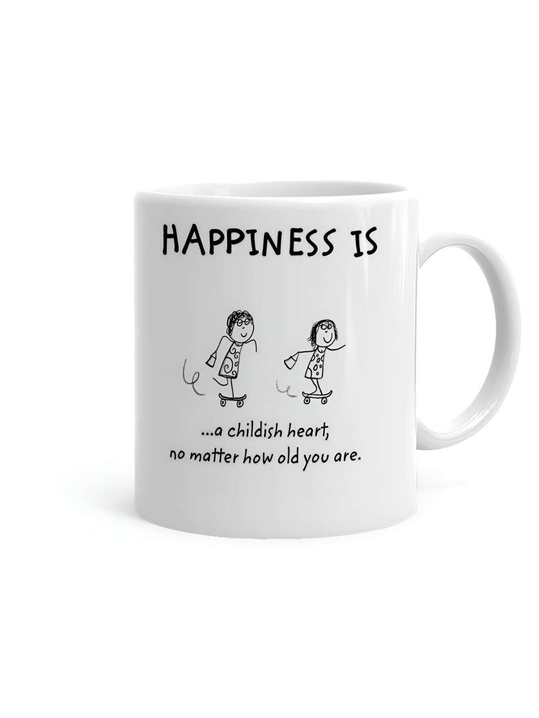 Khakee Super Dad White Typography Ceramic Microwave Safe 2 Piece Mugs-325ml