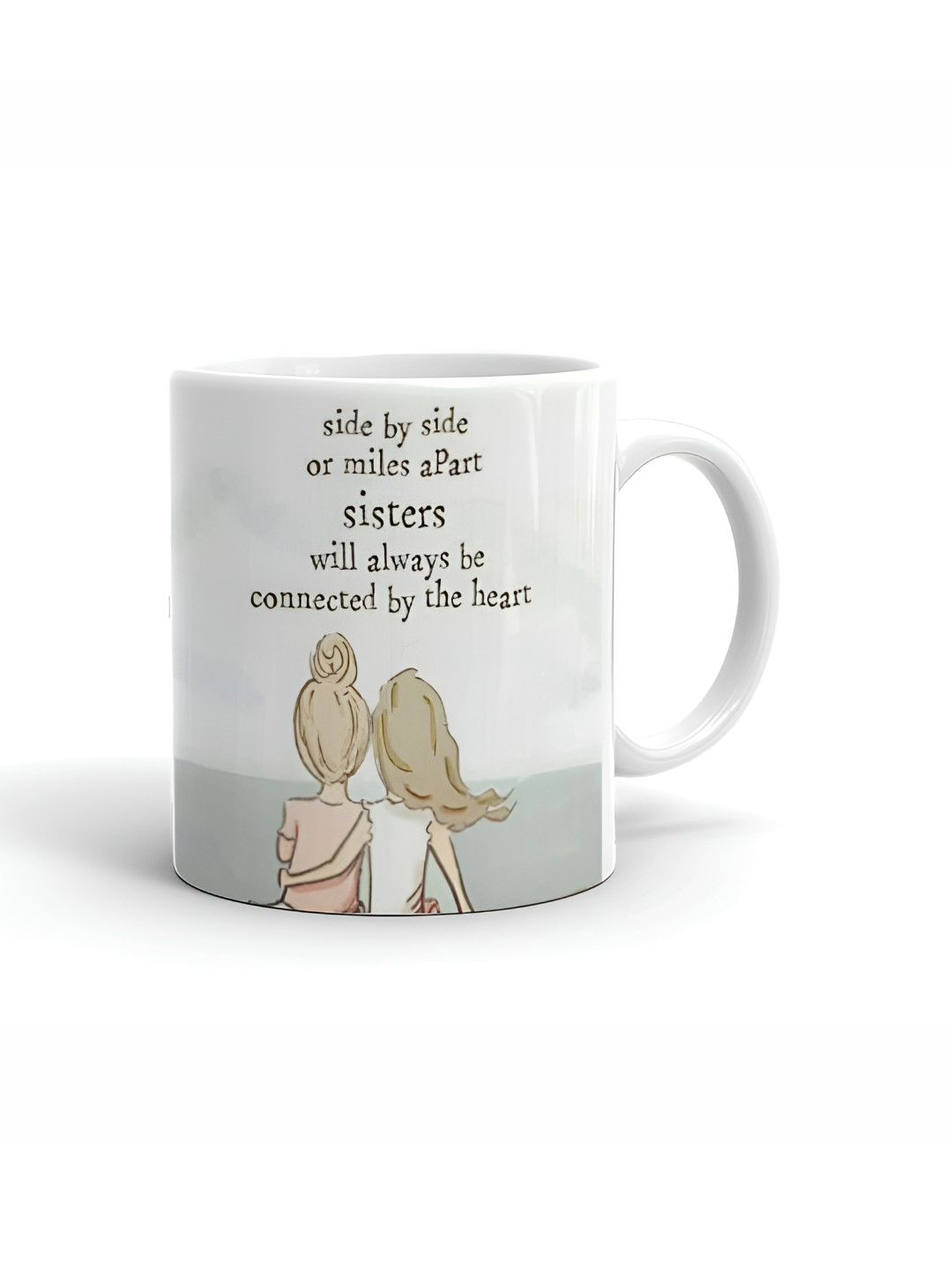 Khakee Personalised Mug For Perfect Wife White Typography Ceramic Handmade Mug-325ml