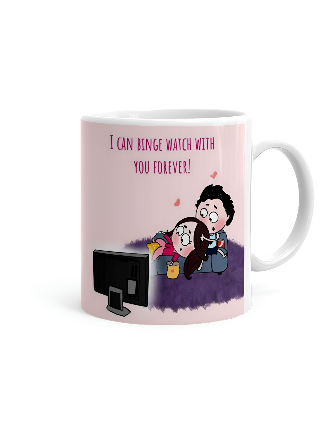 Khakee Kriti White Typography Ceramic Microwave Safe Mug-325ml