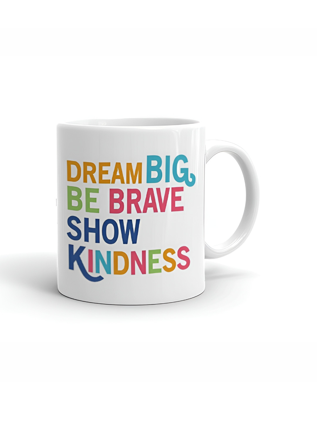 Khakee Kriti White Typography Ceramic Microwave Safe Mug-325ml
