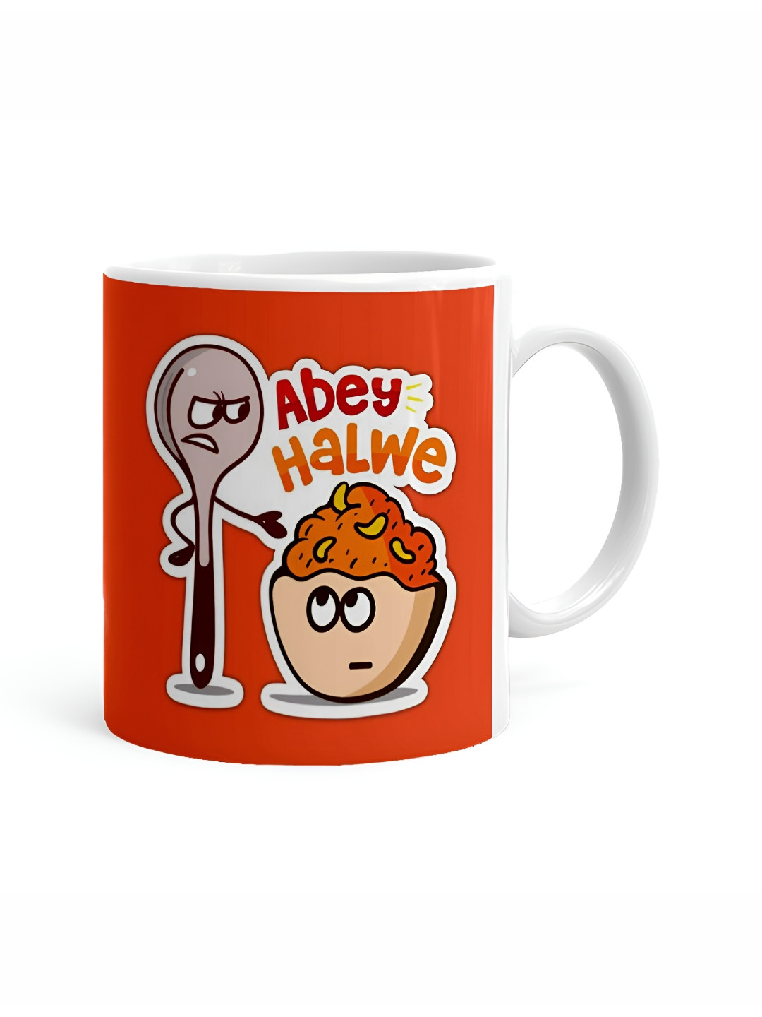 Khakee Life Begins At the End of Your Comfort Zone White Typography Ceramic Microwave Safe Mug-325ml