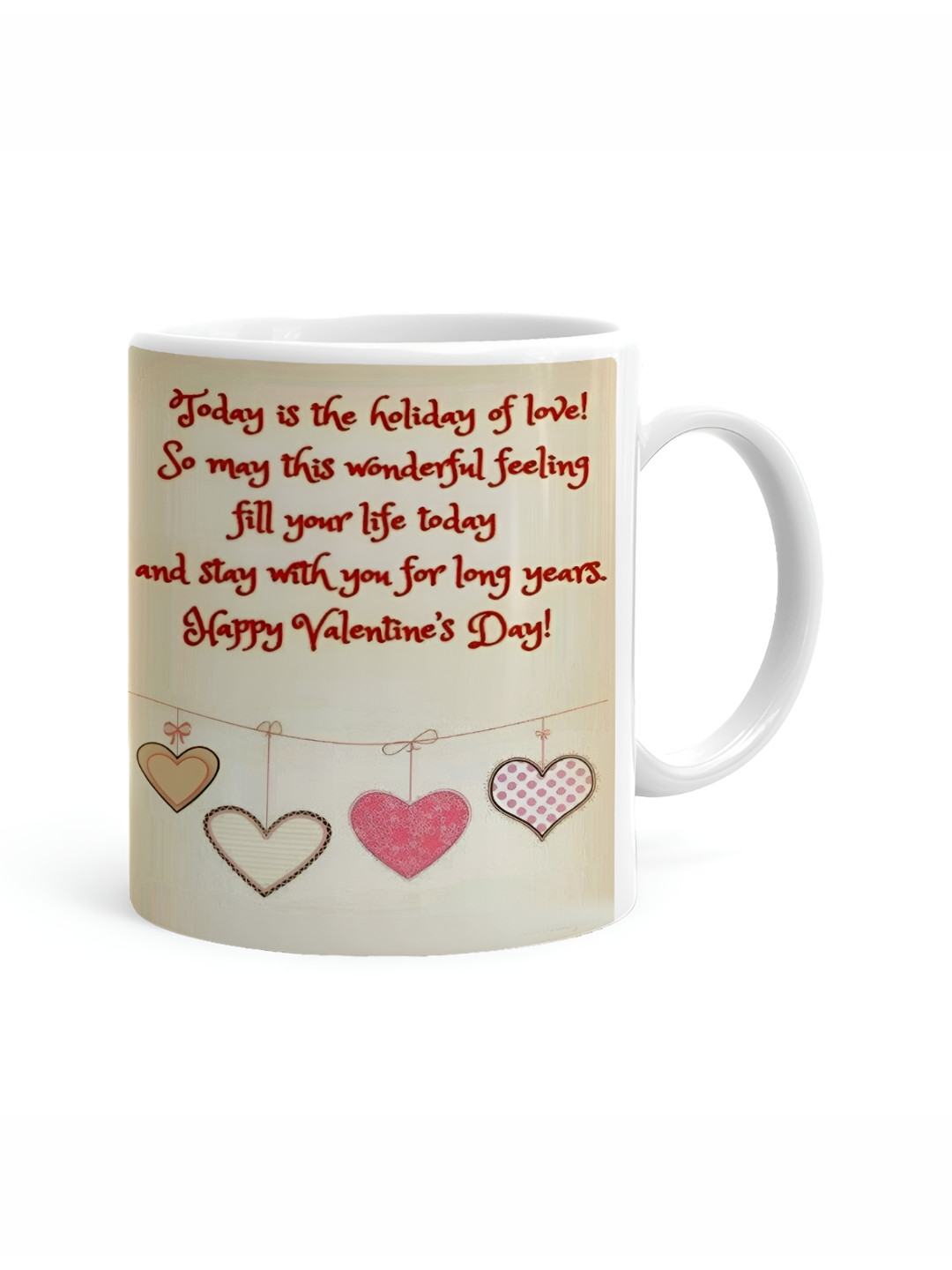 Khakee I Love You Dada Ji White Typography Ceramic Microwave Safe Mug-325ml