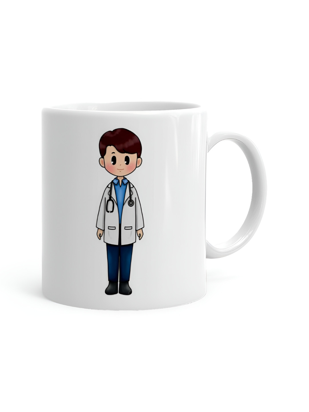 Khakee I Love U Every Day From My Heart White Conversational Ceramic Microwave Safe Mug-325ml