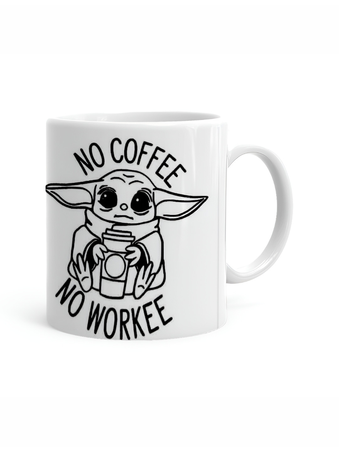 Khakee Torrent White Typography Ceramic Microwave Safe Mug-325ml