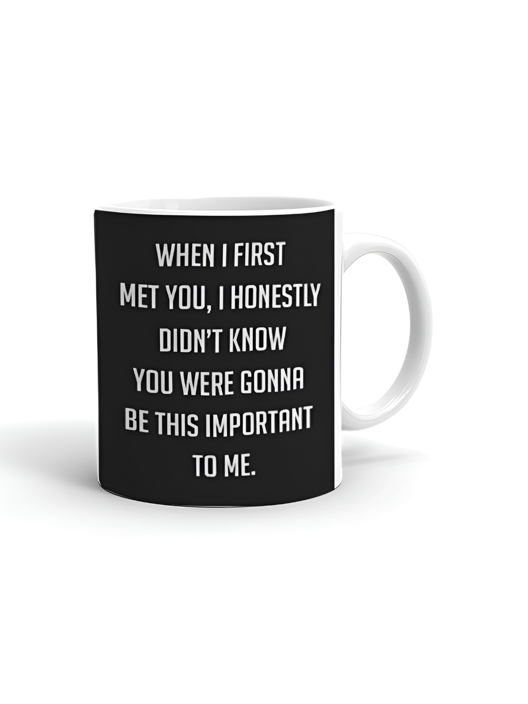 Khakee Sunflower Bloom White Typography Ceramic Microwave Safe Mug-325ml