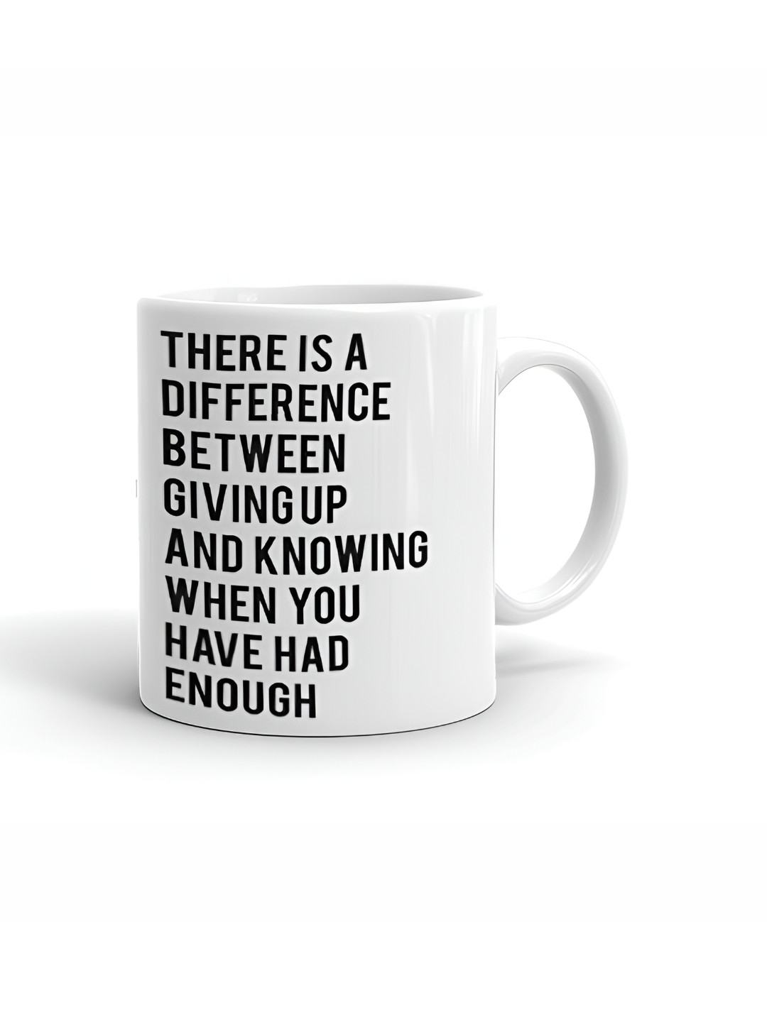 Khakee Dawn White Typography Ceramic Microwave Safe Mug-325ml