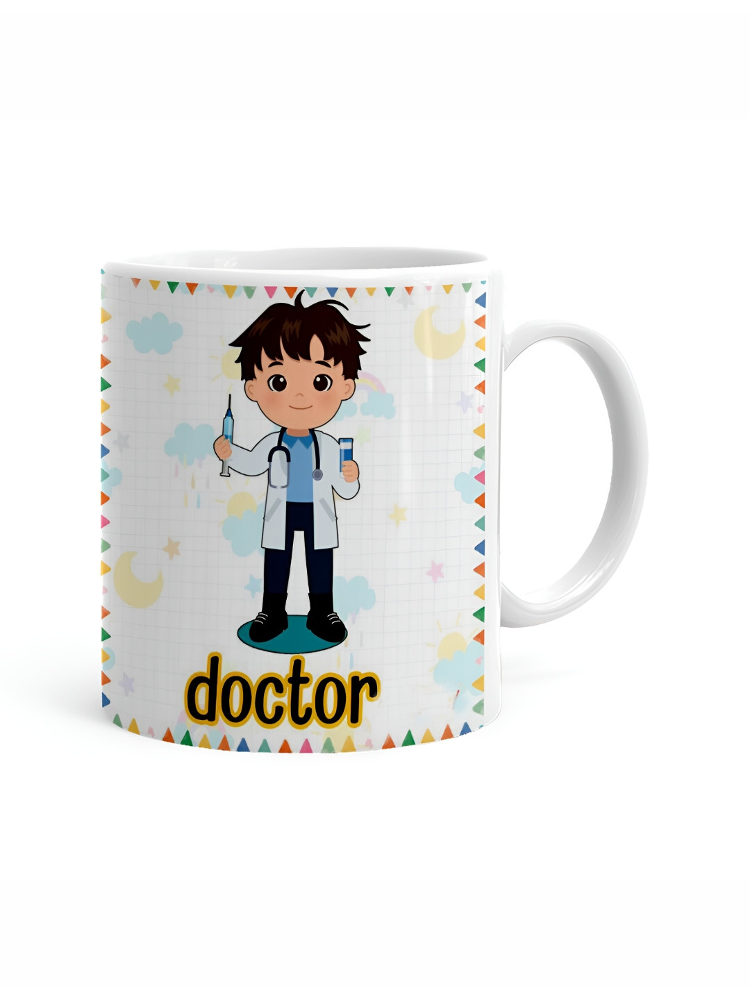 Khakee A Daughter Is A Little Girl Who Grows Up To Be A Friend White Typography Ceramic Microwave Safe Mug-325ml