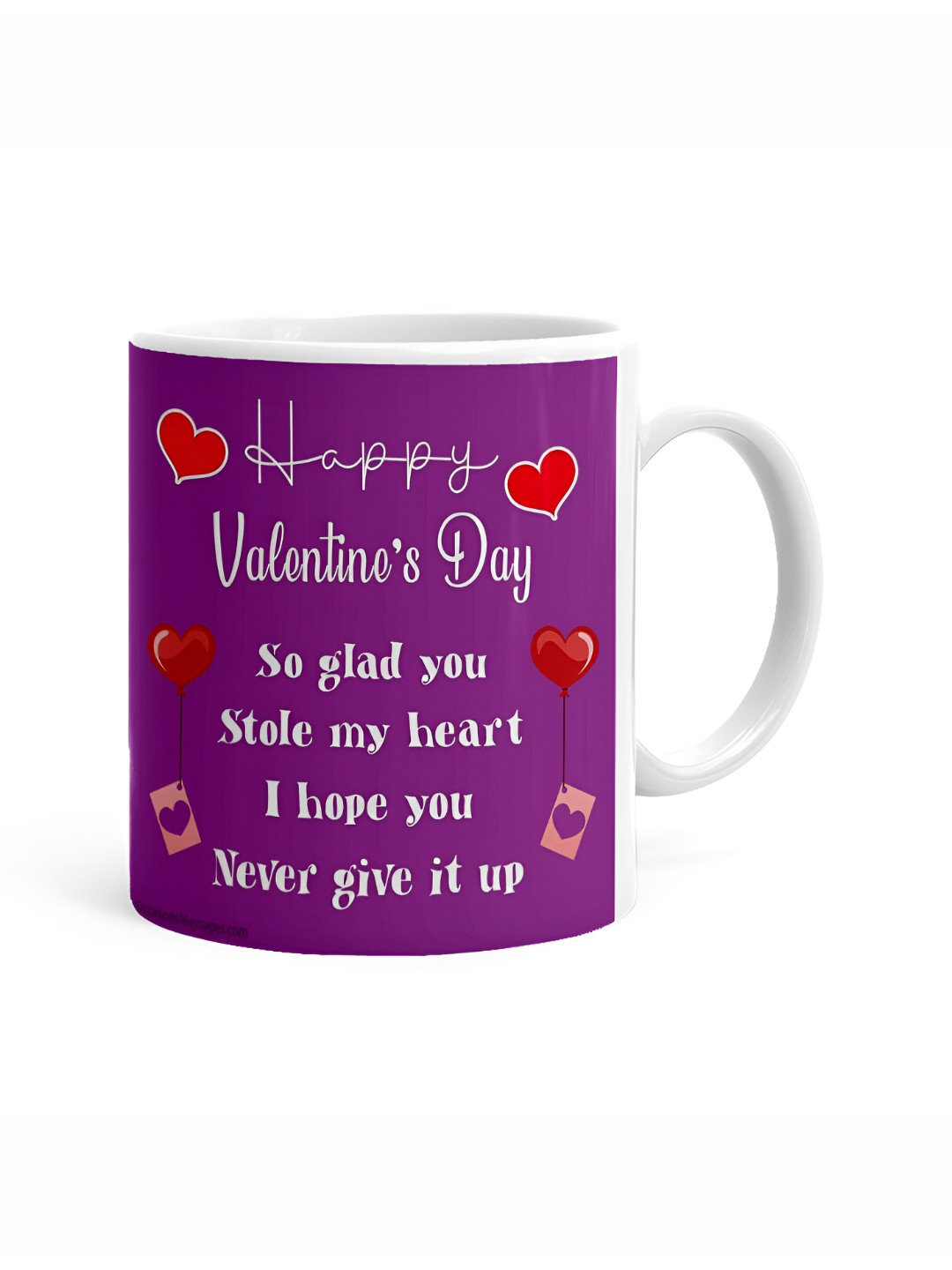 Khakee Love Is Growing Old With You White Typography Ceramic Microwave Safe Mug-325ml