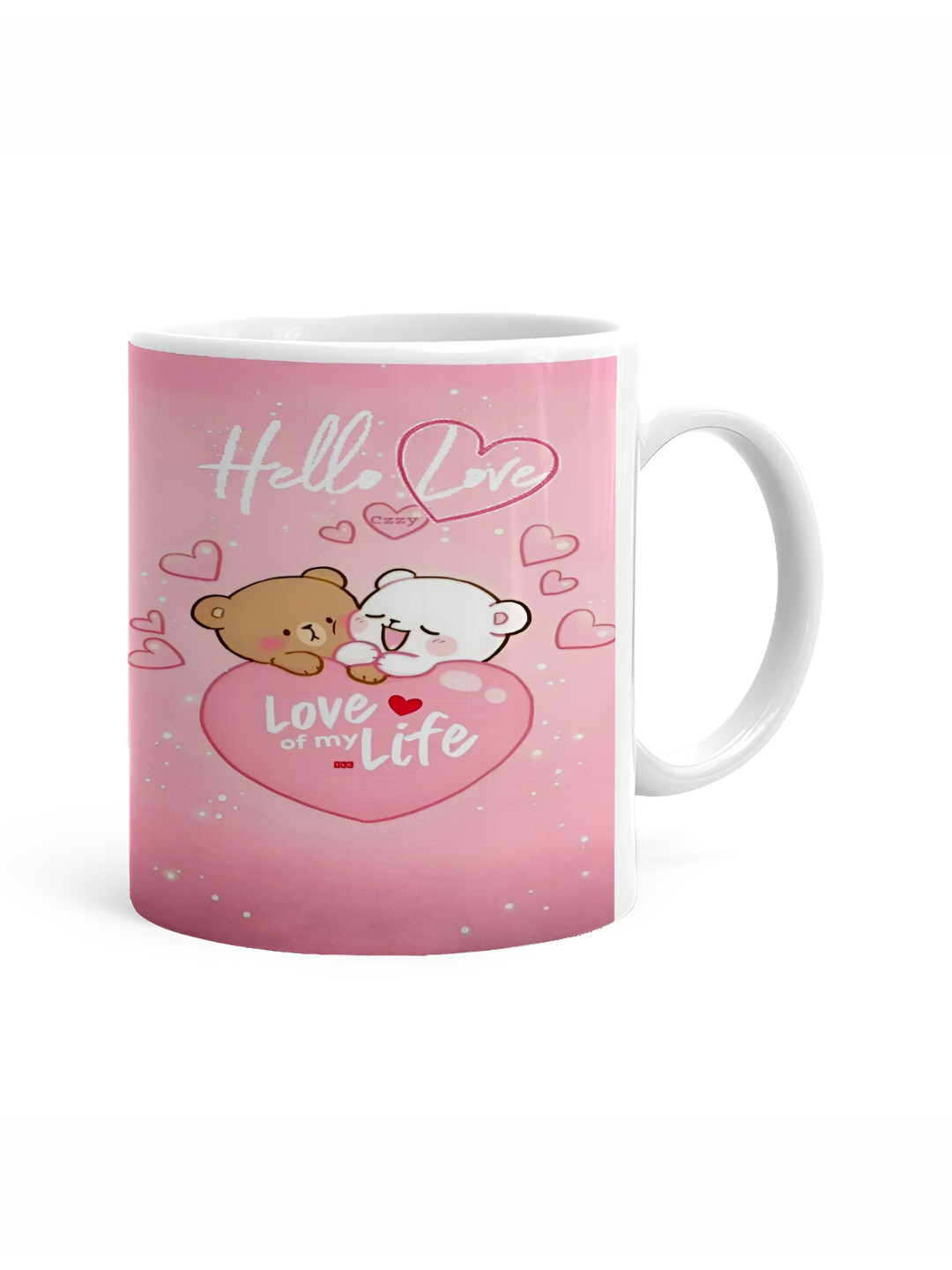 Khakee Gnatcatcher White Typography Ceramic Microwave Safe Mug-325ml