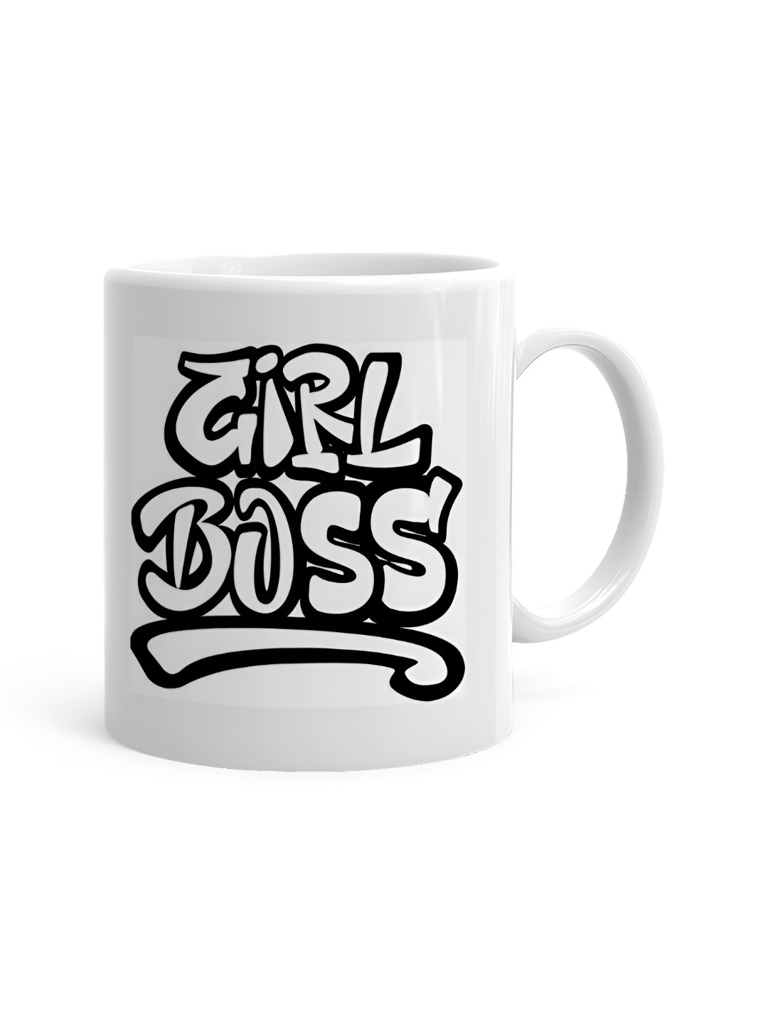 Khakee Yolo White Typography Ceramic Handmade Mug-325ml