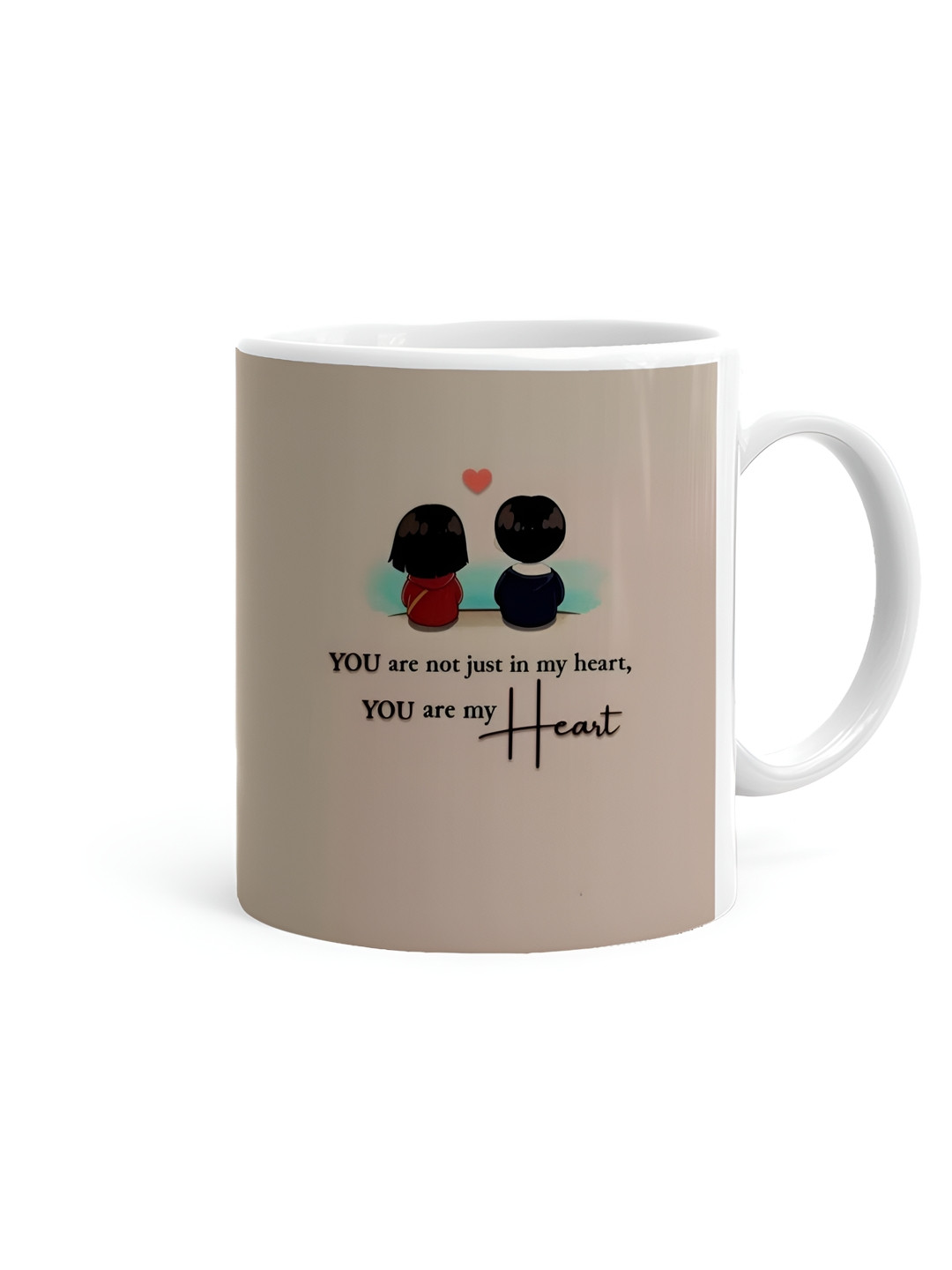 Khakee My Best Husband I Love You White Typography Ceramic Handmade Mug-325ml