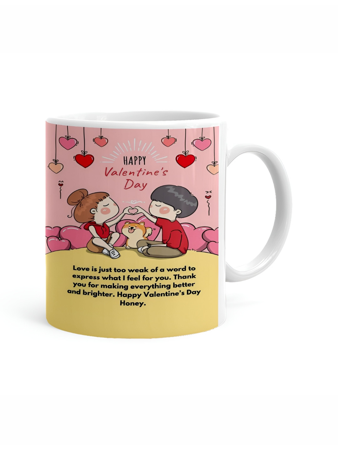 Khakee Charismatic Peacock Classic White Typography Ceramic Handmade Mug-325ml