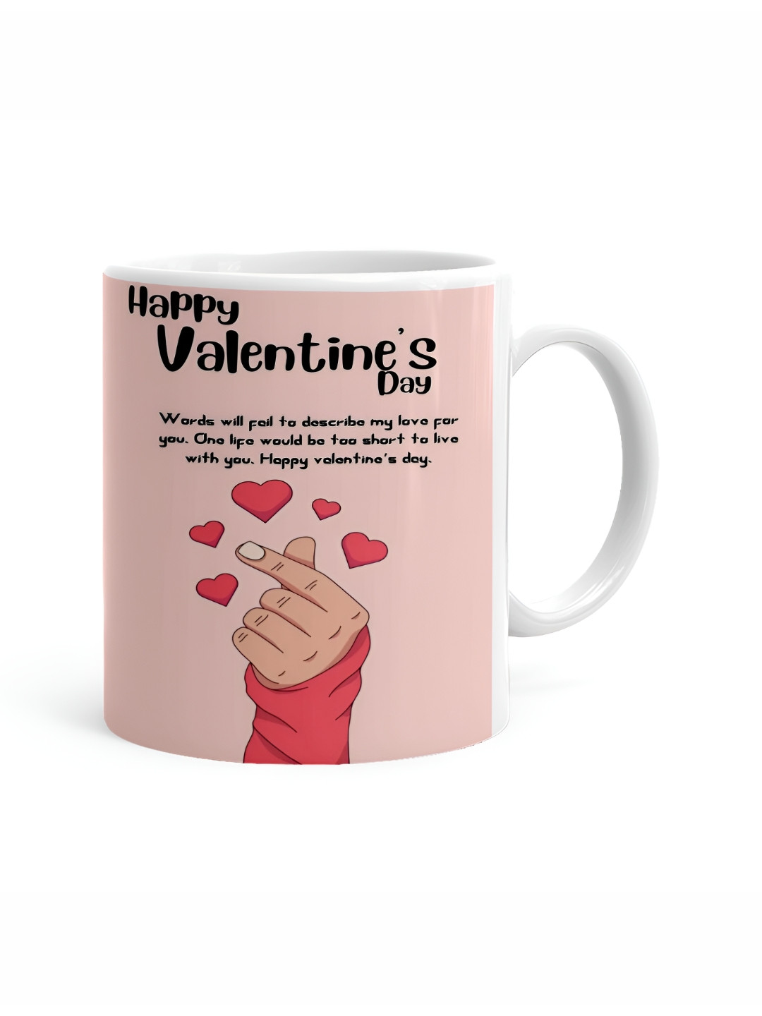 Khakee Personalised Office Man Caricature White Typography Ceramic Microwave Safe Mug-325ml