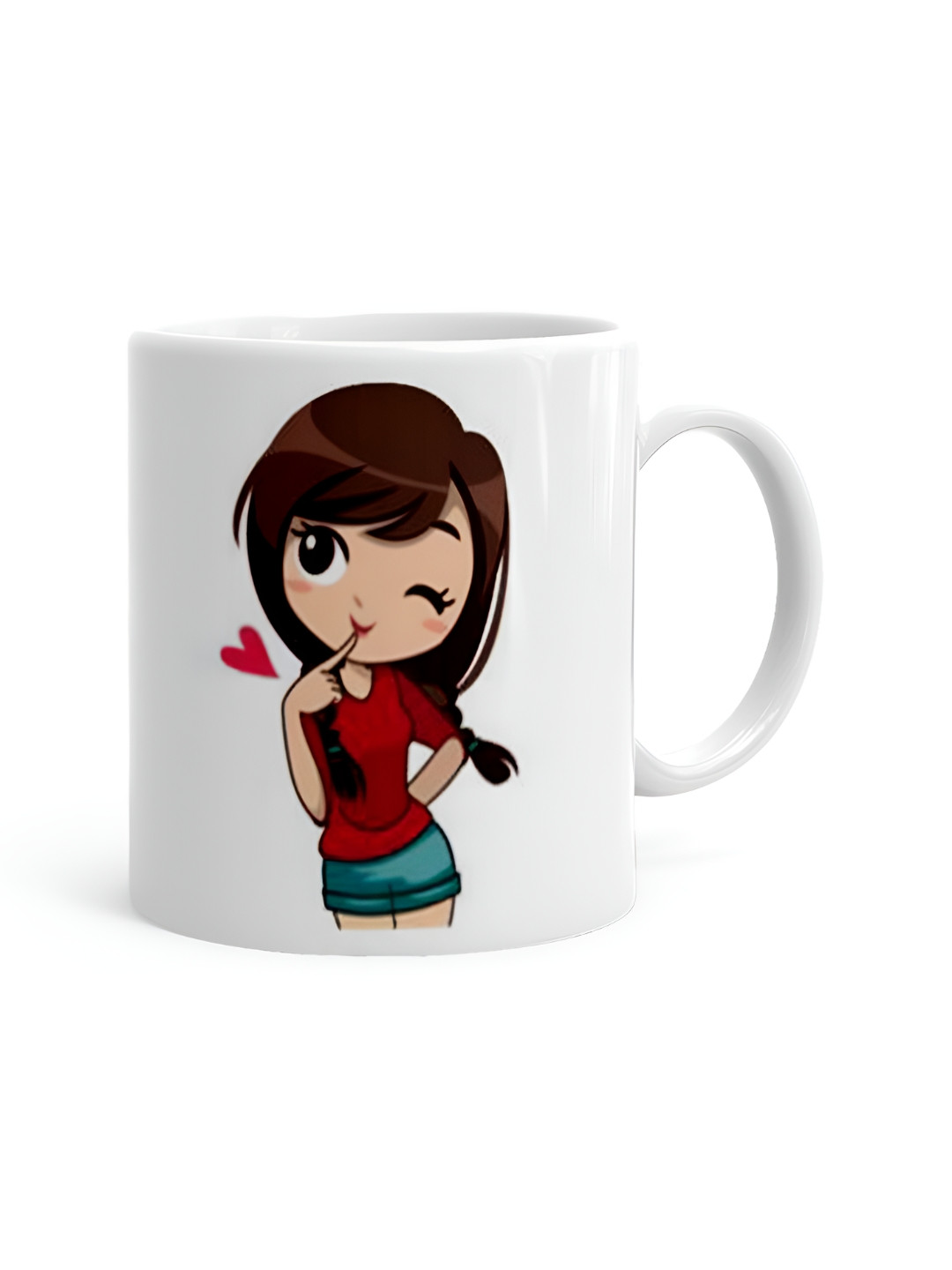 Khakee Personalised Name White Conversational Ceramic Microwave Safe Mug-325ml