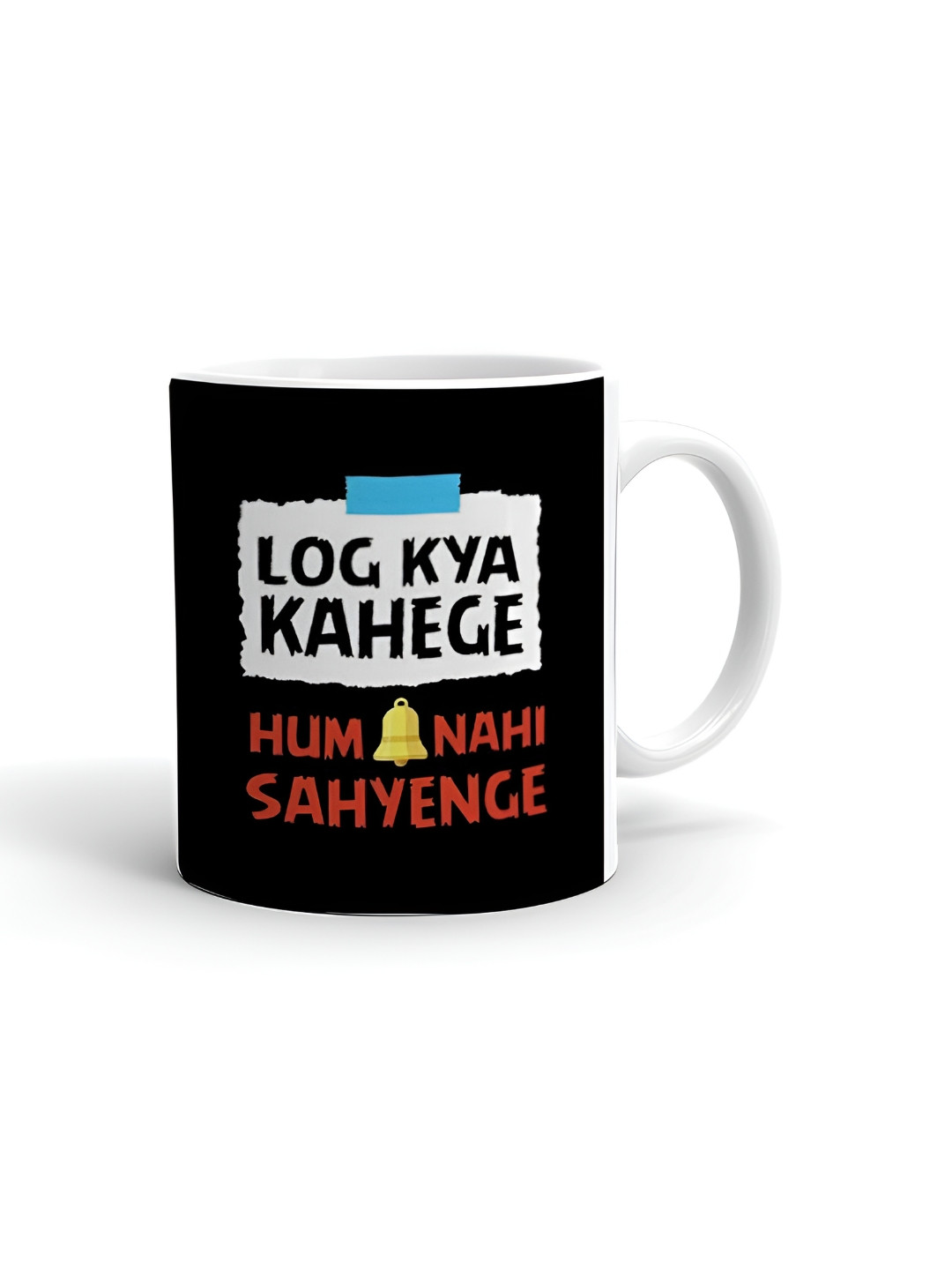 Khakee Happy Cute Dog White Typography Ceramic Microwave Safe Mug-325ml