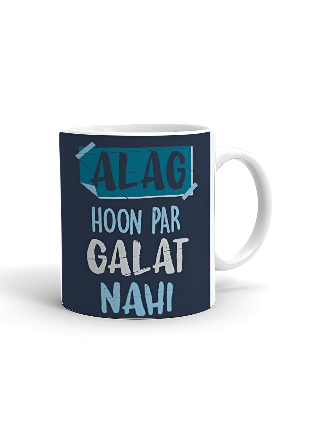 Khakee Oxford White Typography Ceramic Handmade Mug-325ml