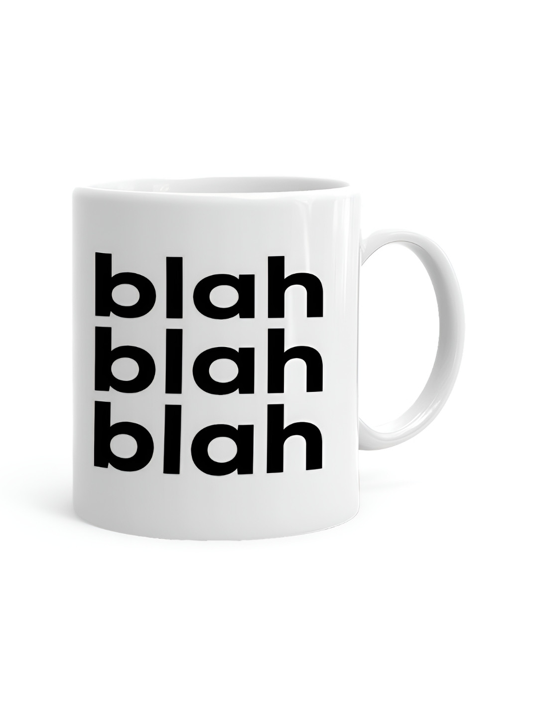 Khakee New Modern Design White Typography Ceramic Microwave Safe Mug-325ml