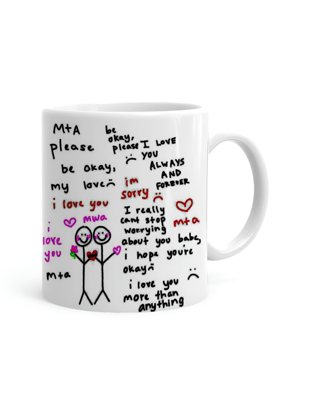 Khakee The Good Think In Life Are Better With You White Typography Ceramic Handmade Mug-350ml