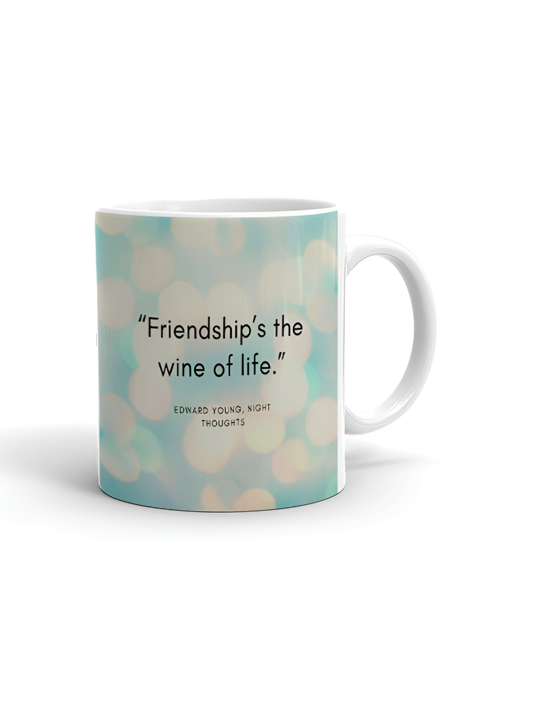 Khakee Happy Birthday Mom White Typography Ceramic Handmade Mug-325ml