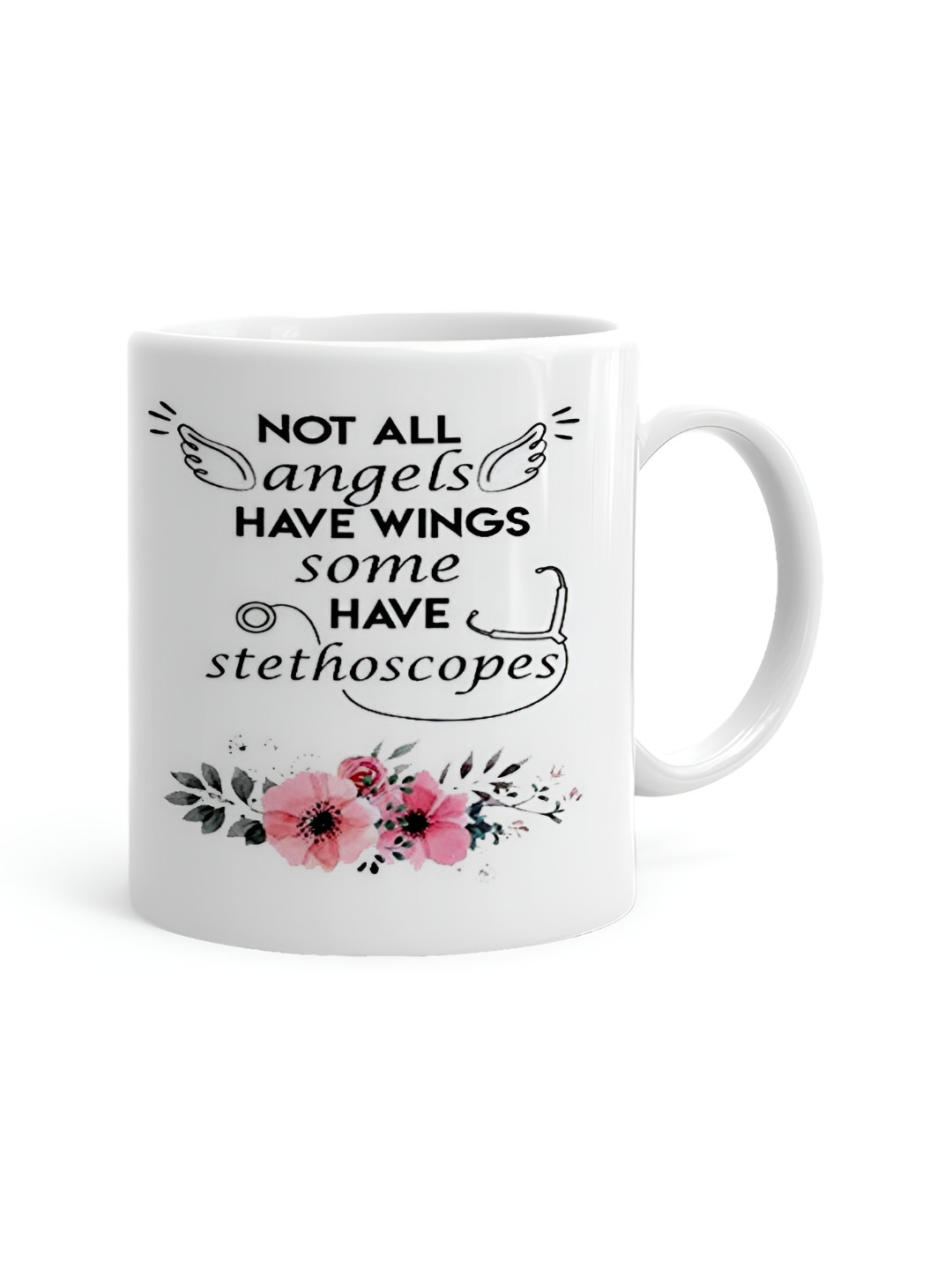 Khakee Soul White Typography Ceramic Microwave Safe Mug-325ml