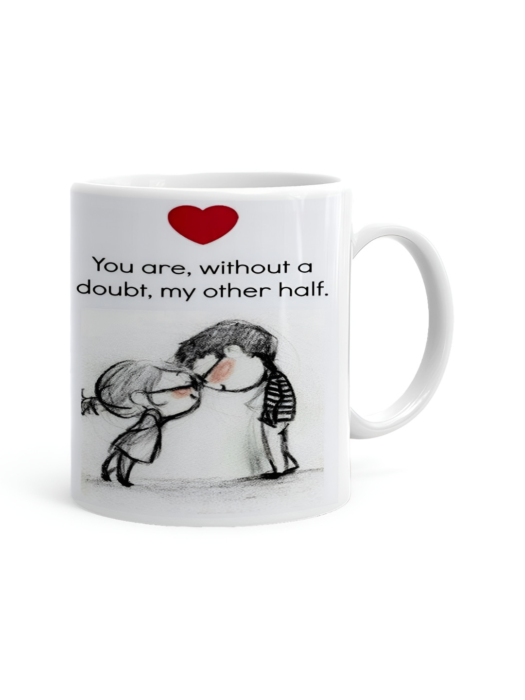 Khakee Best Father Ever White Typography Ceramic Microwave Safe Mug-325ml