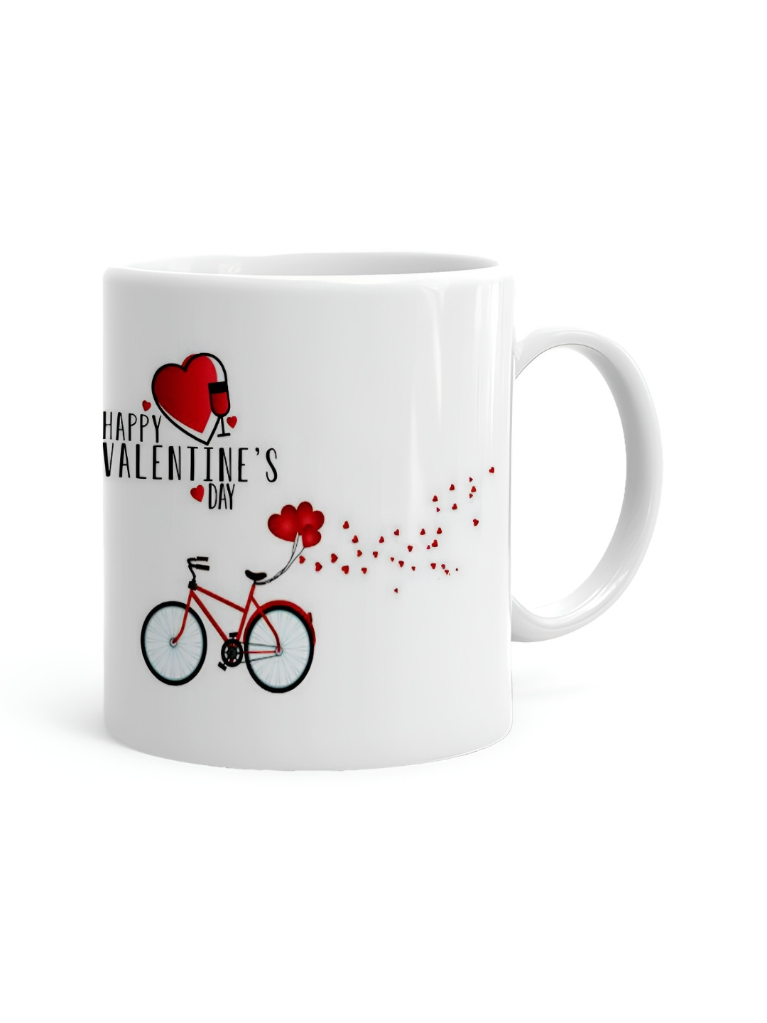 Khakee All I Want For Love Is You Valentine Love Theme White Typography Ceramic Microwave Safe Mug-325ml