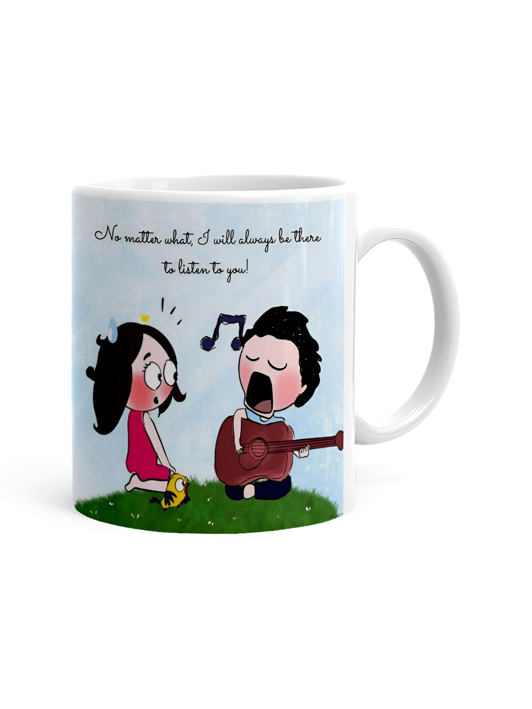 Khakee Friends Forever White Typography Ceramic Microwave Safe Mug-325ml
