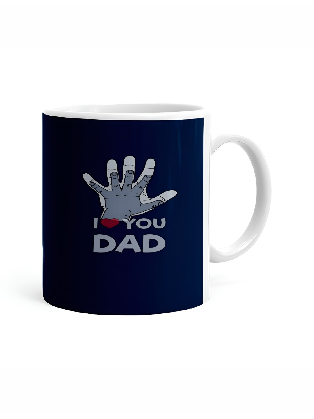 Khakee I Love My Wife White Typography Ceramic Handmade Mug-325ml