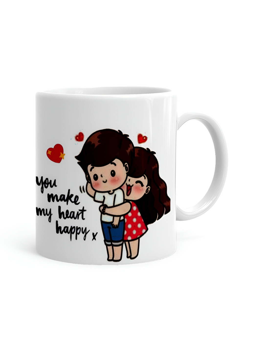 Khakee Morning Magic White Typography Ceramic Microwave Safe Mug-325ml