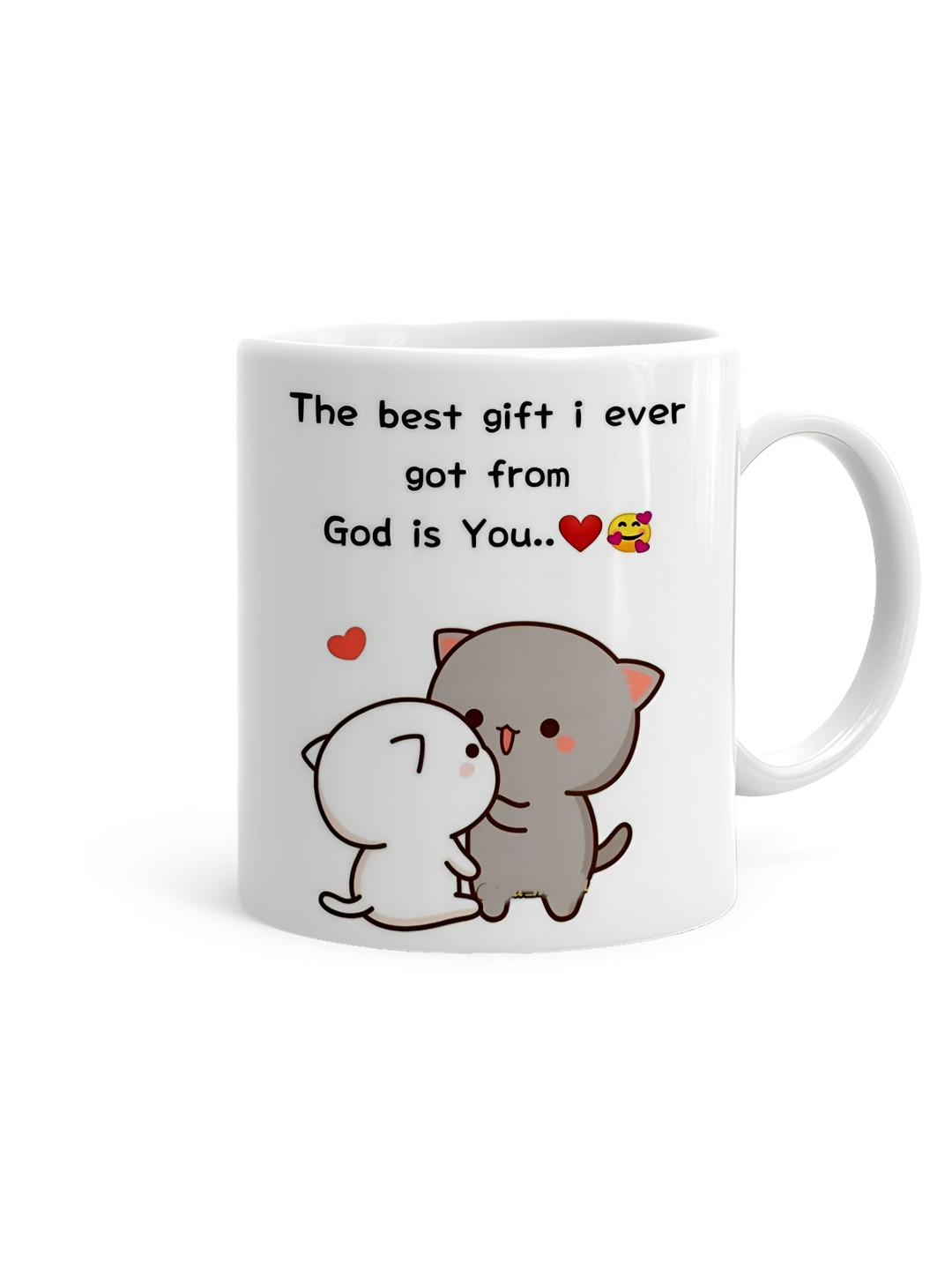 Khakee Happy Fathers Day White Typography Ceramic Microwave Safe Mug-325ml