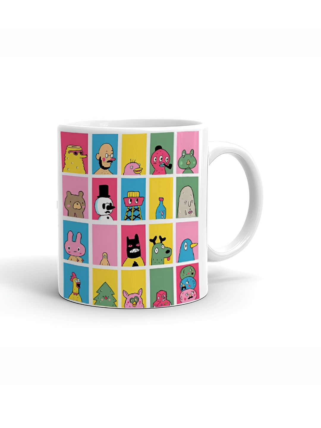 Khakee Physically Here, Mentally With My Dog White Conversational Ceramic Microwave Safe Mug-325ml