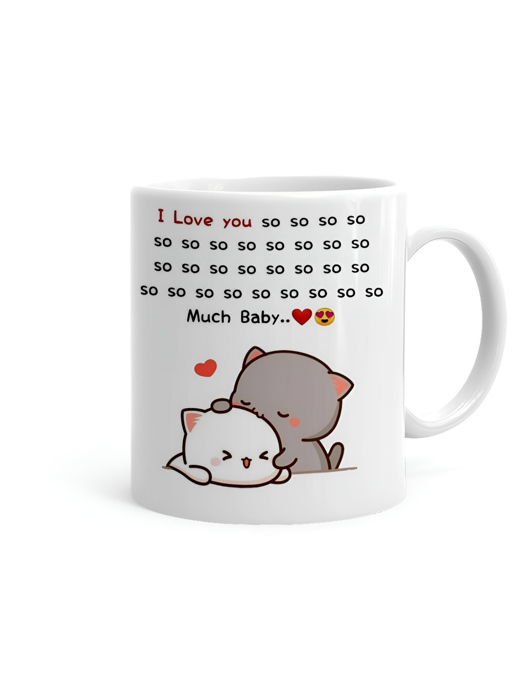 Khakee Espresso White Typography Ceramic Microwave Safe Mug-325ml