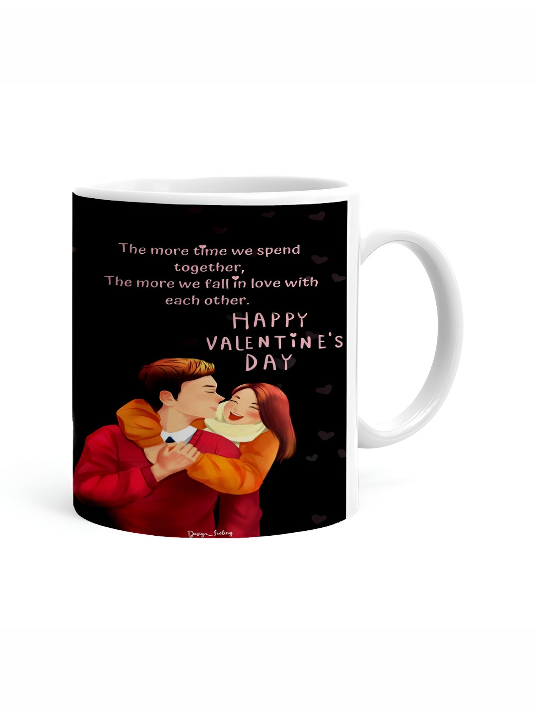 Khakee Cute But Taurus White Typography Ceramic Microwave Safe Mug-325ml