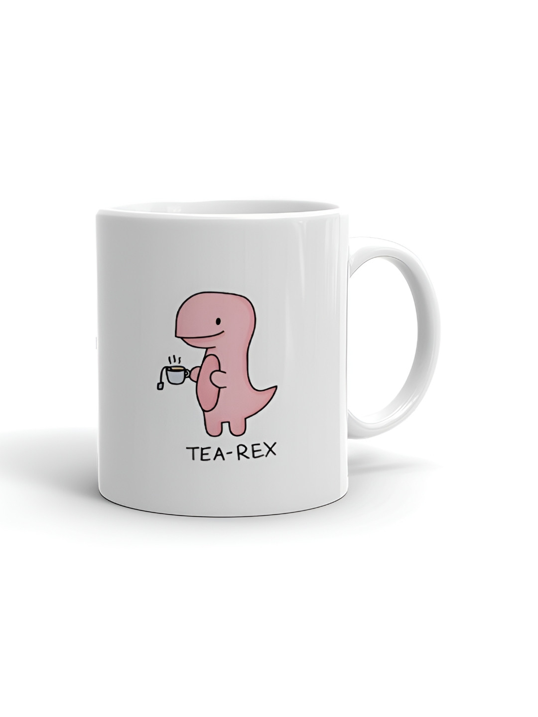 Khakee Studio Pottery White Typography Ceramic Handmade Mug-325ml