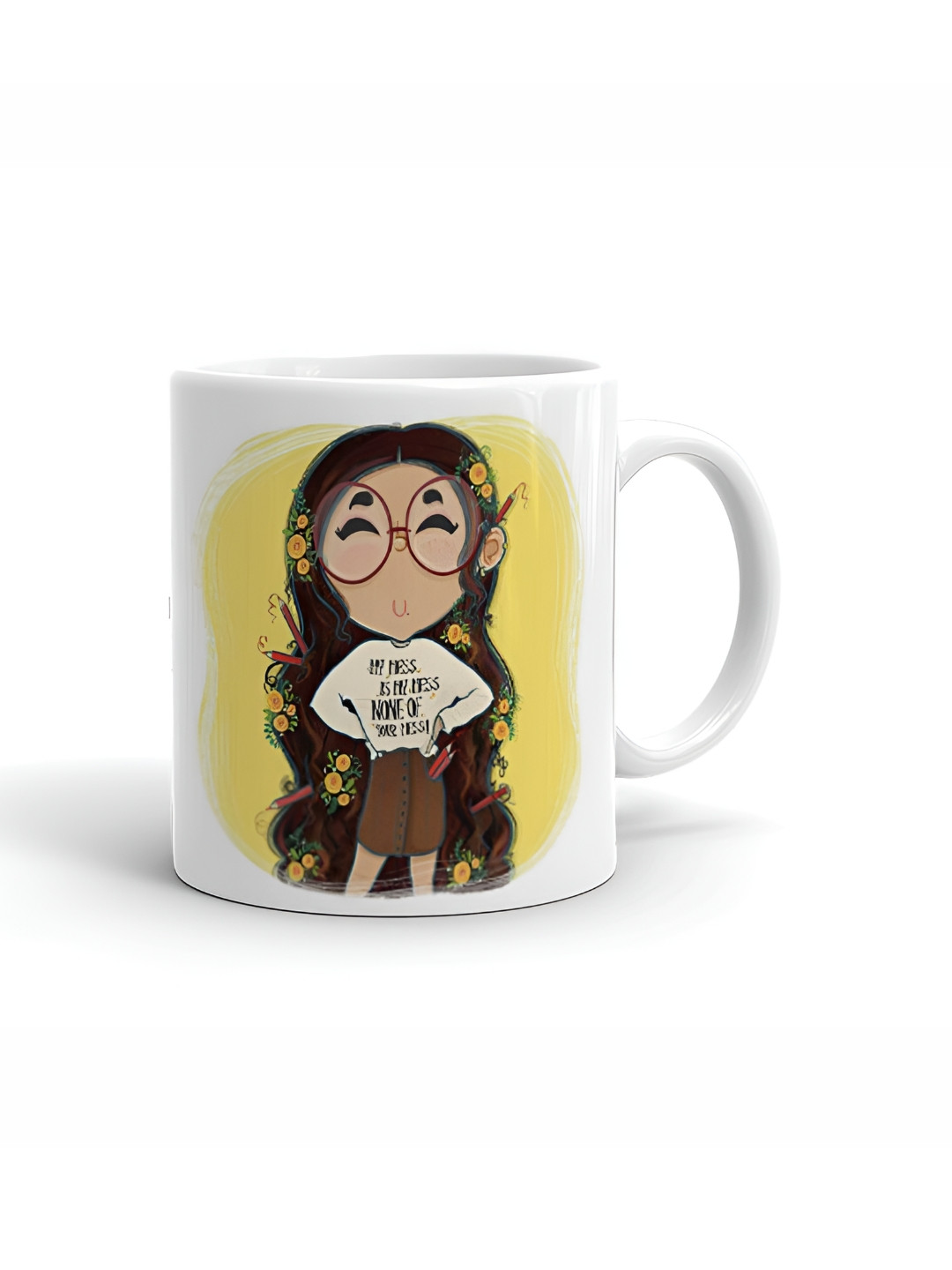 Khakee Wolds Best Nani Ever White Graphic Ceramic Handmade Mug-325ml