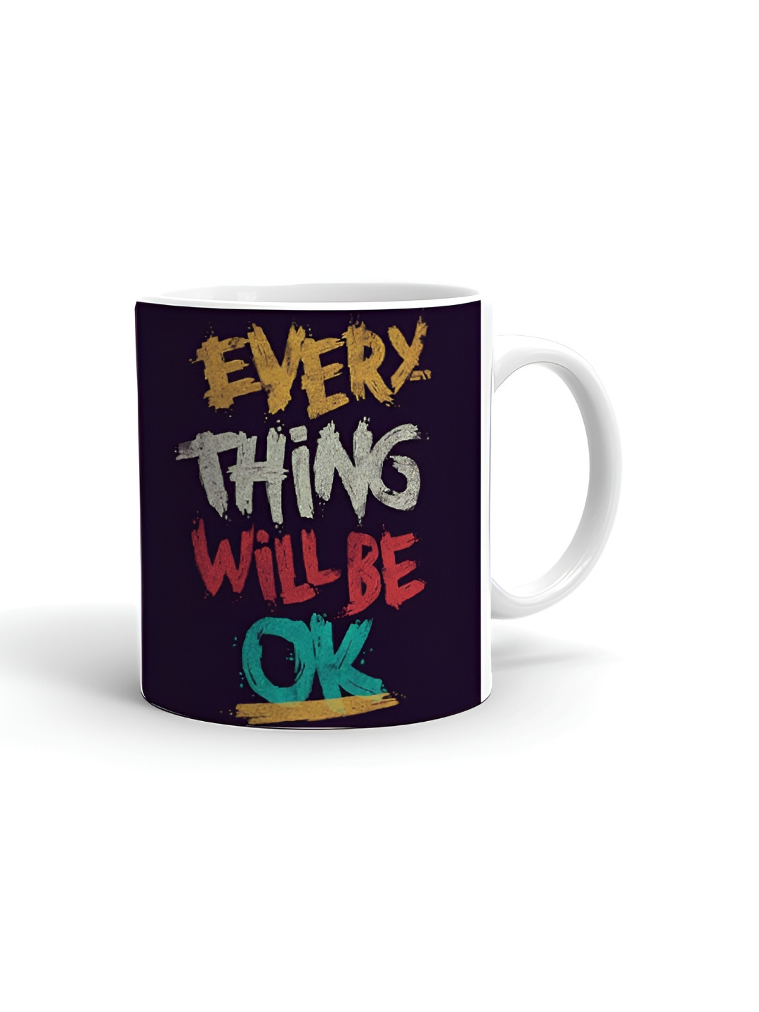 Khakee Cute Shine Like The Star You are Amazing White Typography Ceramic Handmade Mug-325ml