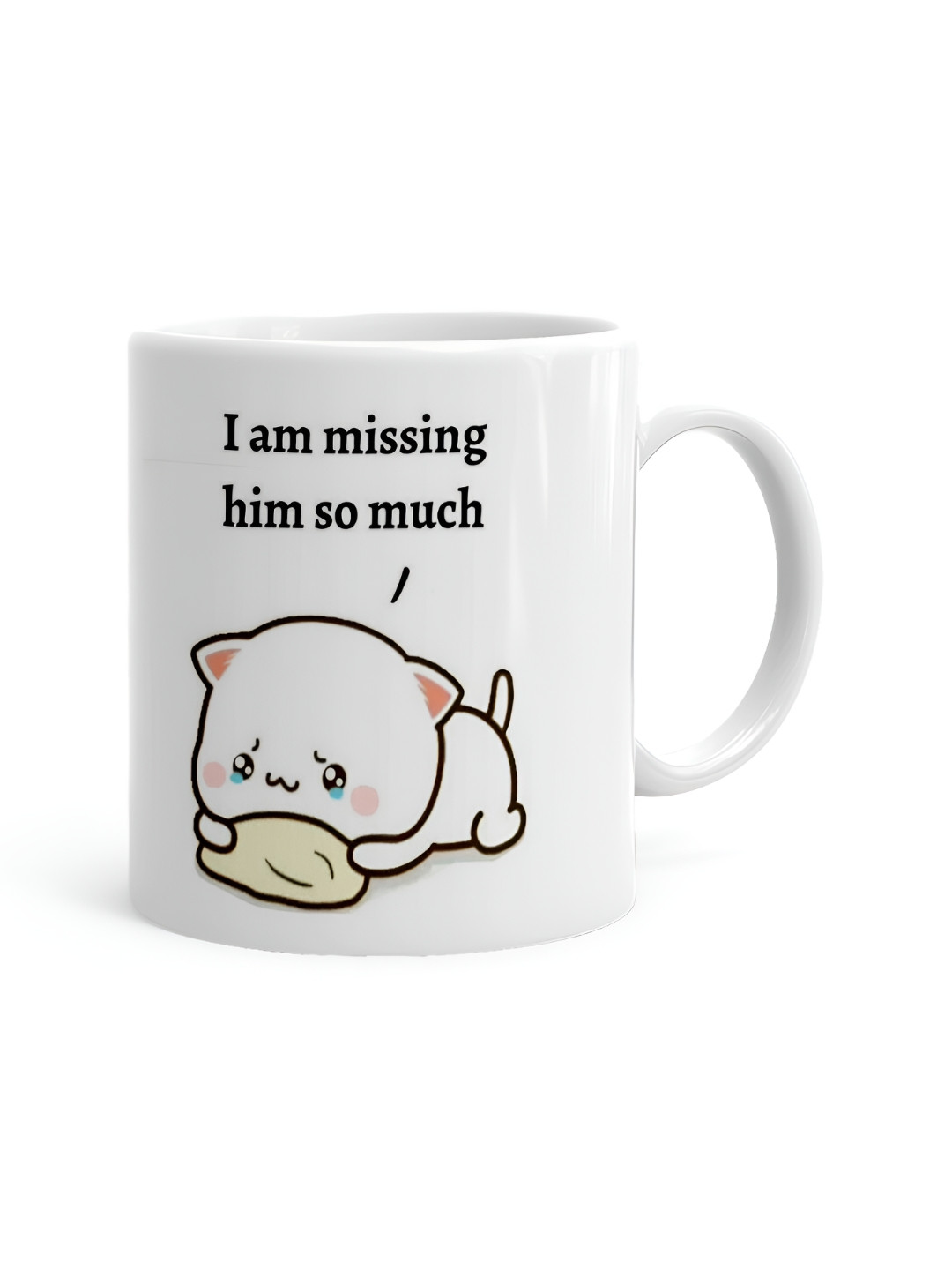 Khakee Promise To Love You At The End Of My Last Breath White Typography Ceramic Handmade Mug-325ml