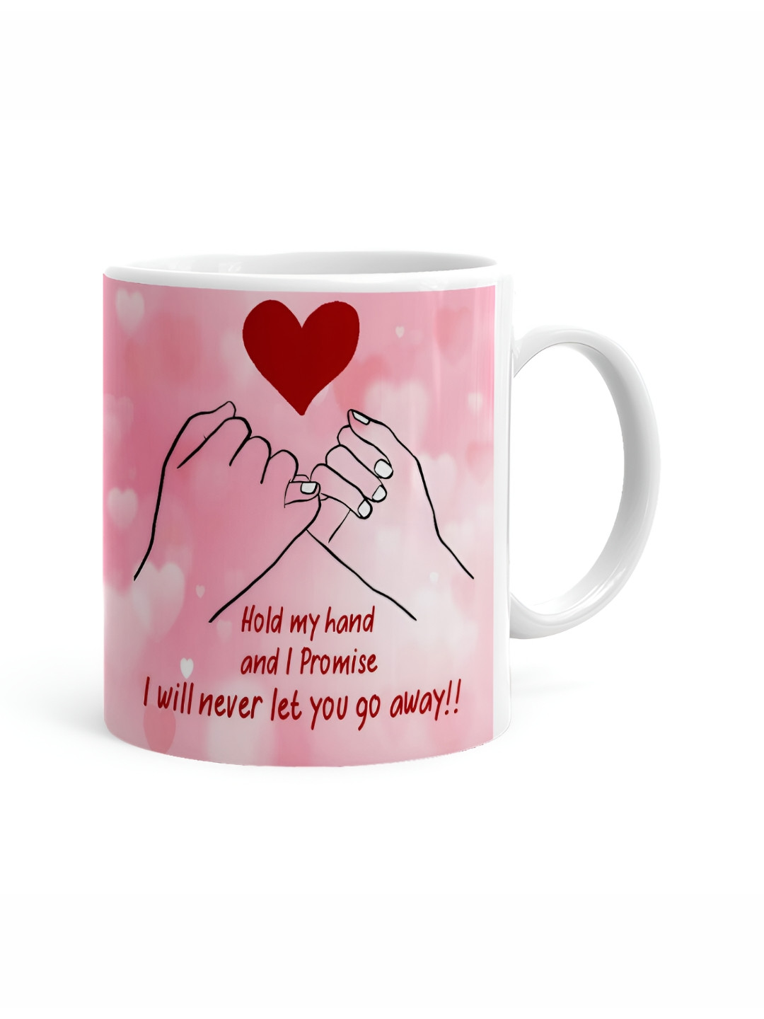 Khakee Horizon White Typography Ceramic Handmade Mug-325ml