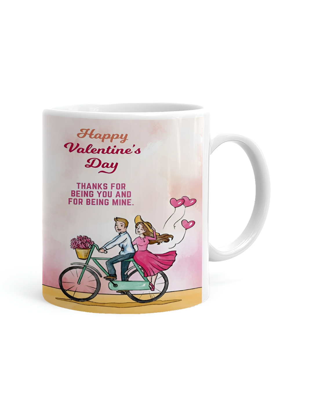 Khakee I Am Sorry I Love U White Typography Ceramic Microwave Safe Mug-325ml