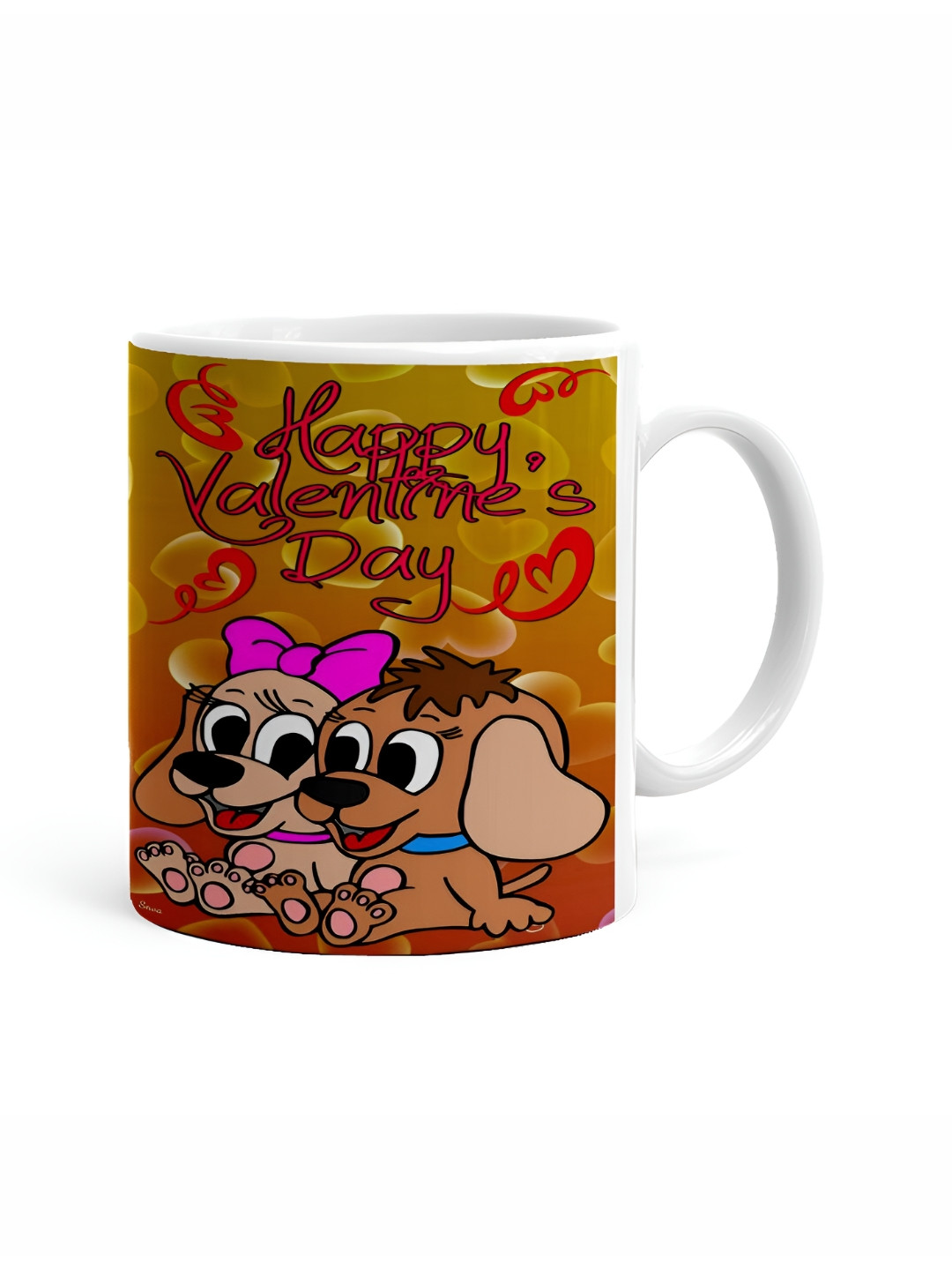 Khakee Love U Brother Now & Always White Typography Ceramic Handmade Mug-325ml