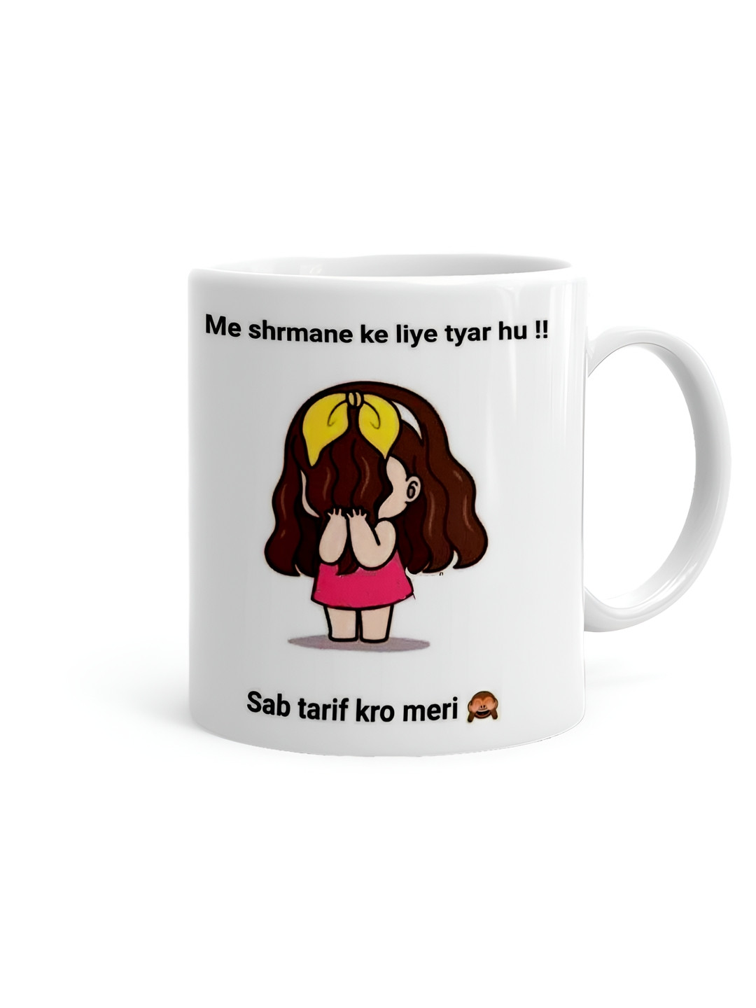 Khakee Best Sasu Maa Ever White Typography Ceramic Handmade Mug-325ml