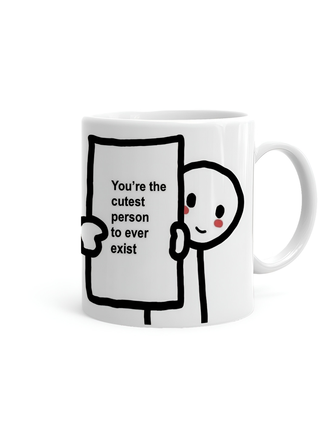 Khakee Corsica Marlene White Typography Ceramic Microwave Safe Mug-325ml