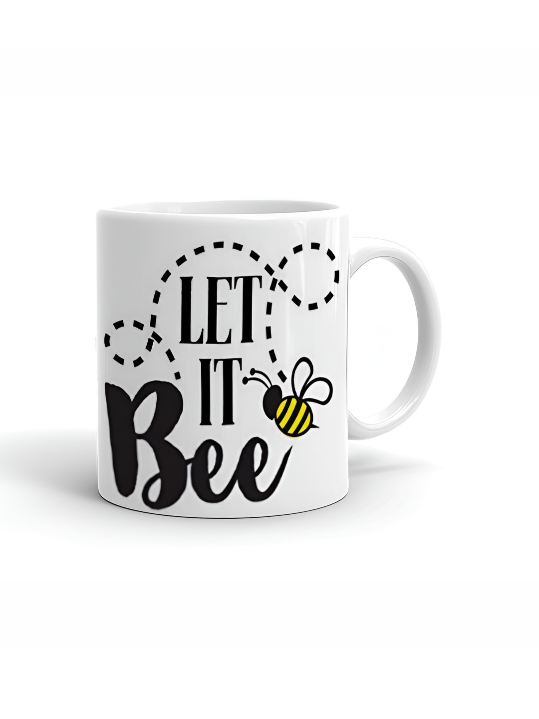Khakee Always Look On The Bright Side Of Life White Typography Ceramic Handmade Mug-325ml