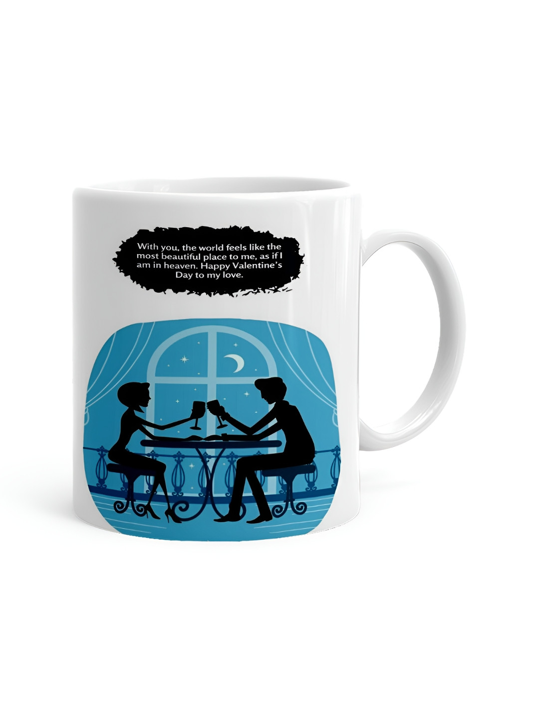 Khakee Always My Sister Forever My Friend White Typography Ceramic Handmade Mug-325ml